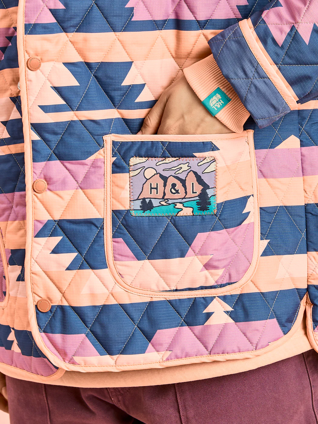 Zinnia Retro Pattern Quilted Jacket - Harper & Lewis