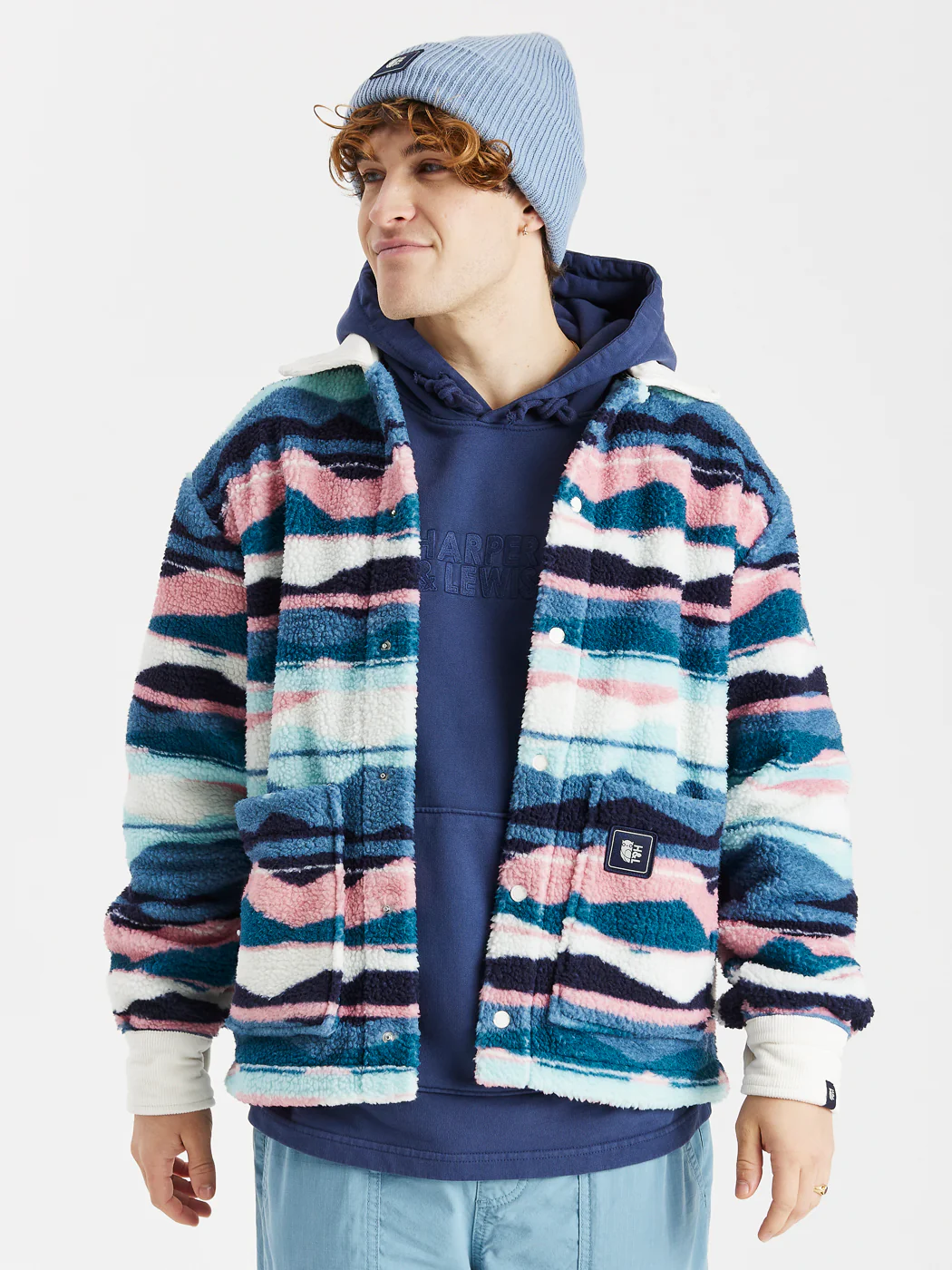 Camille Oversized Hoodie Navy - Harper & Lewis