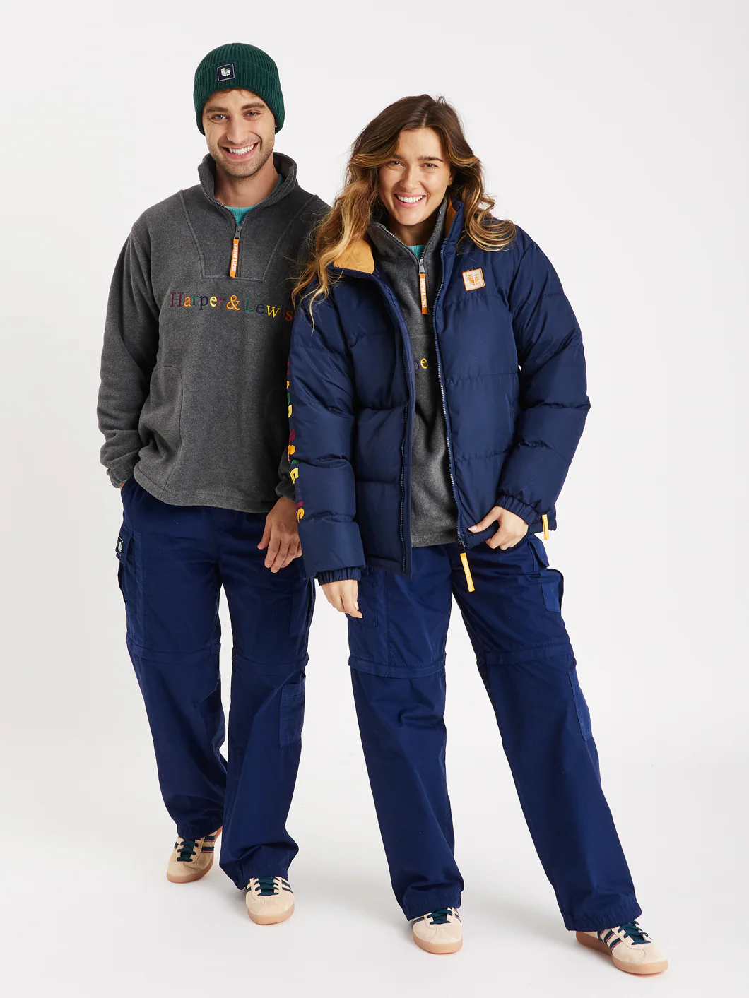 Zip Off Cargo Pants Navy - Harper & Lewis