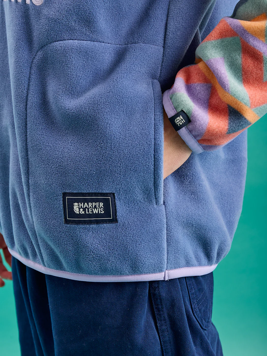 Bodie Retro Pattern 1/4 Zip Fleece - Harper & Lewis