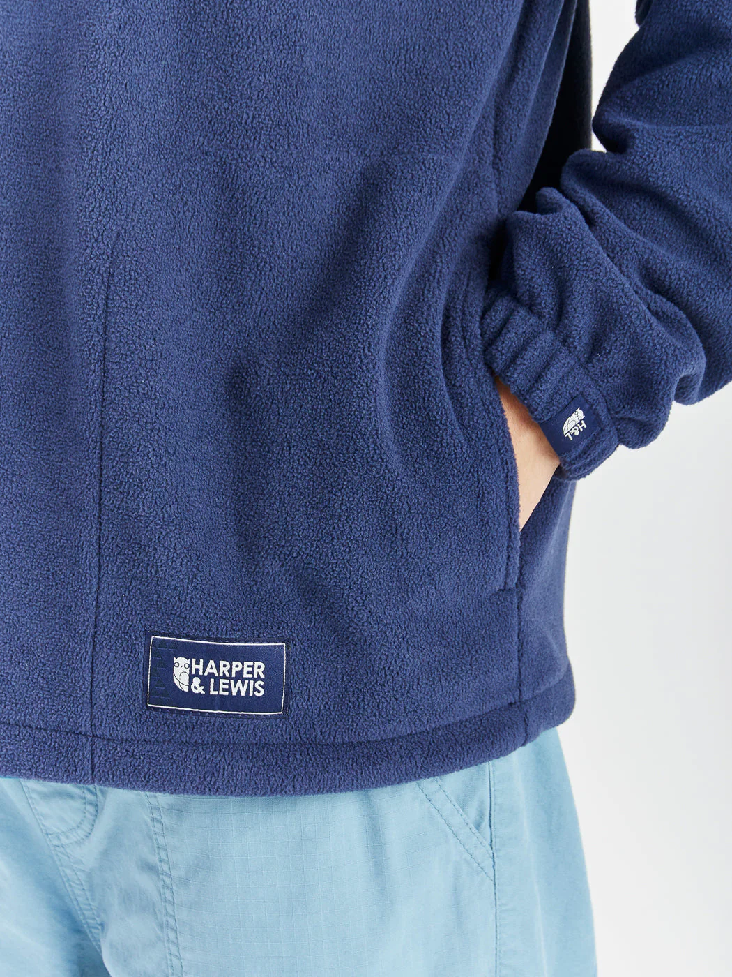 Kelsey 1/4 Zip Fleece Navy - Harper & Lewis