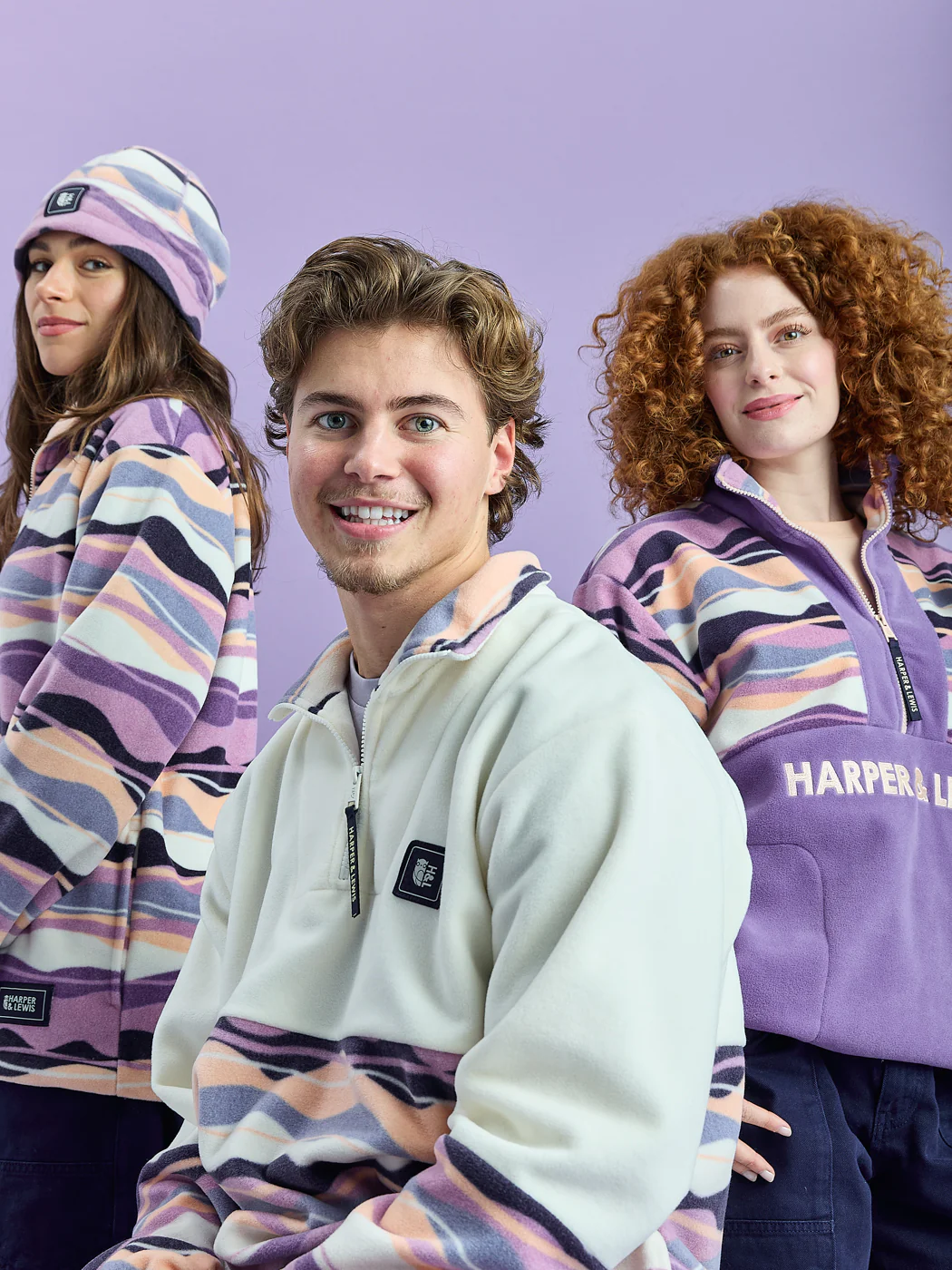 Raver Retro Pattern 1/4 Zip Fleece - Harper & Lewis