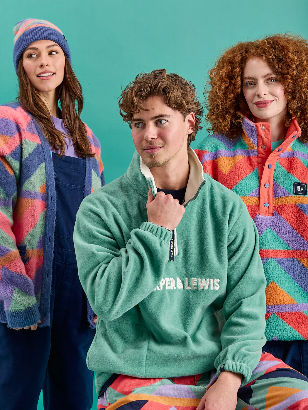 Janara Retro Pattern Brushed Knitted Cardigan - Harper & Lewis