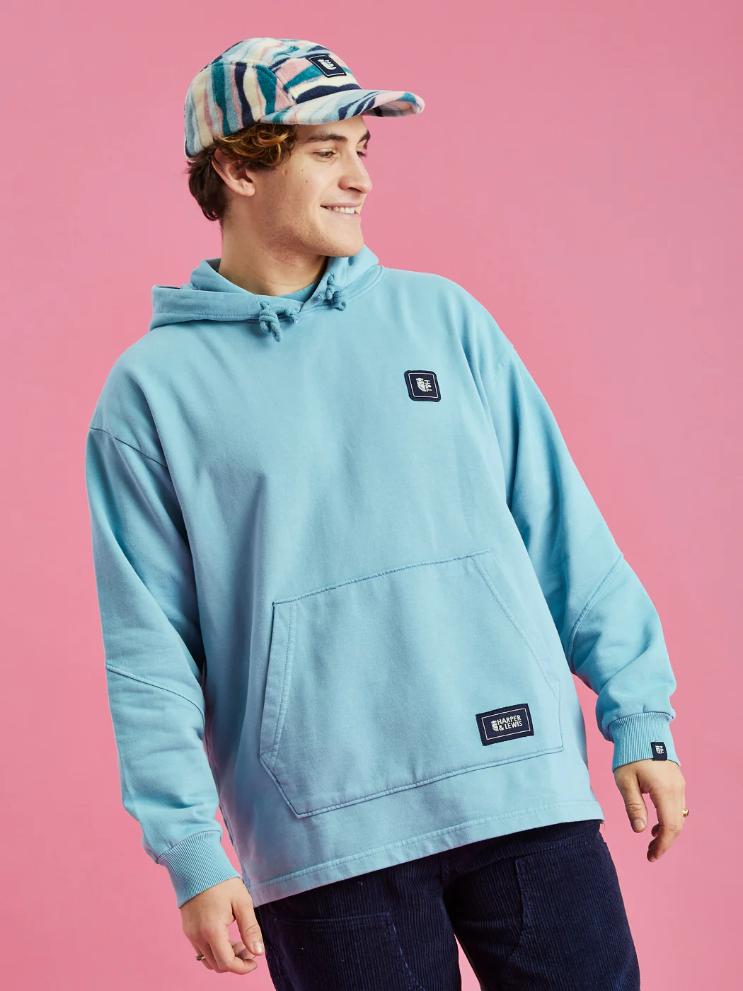 Lumi Oversized Hoodie Steel Blue - Harper & Lewis