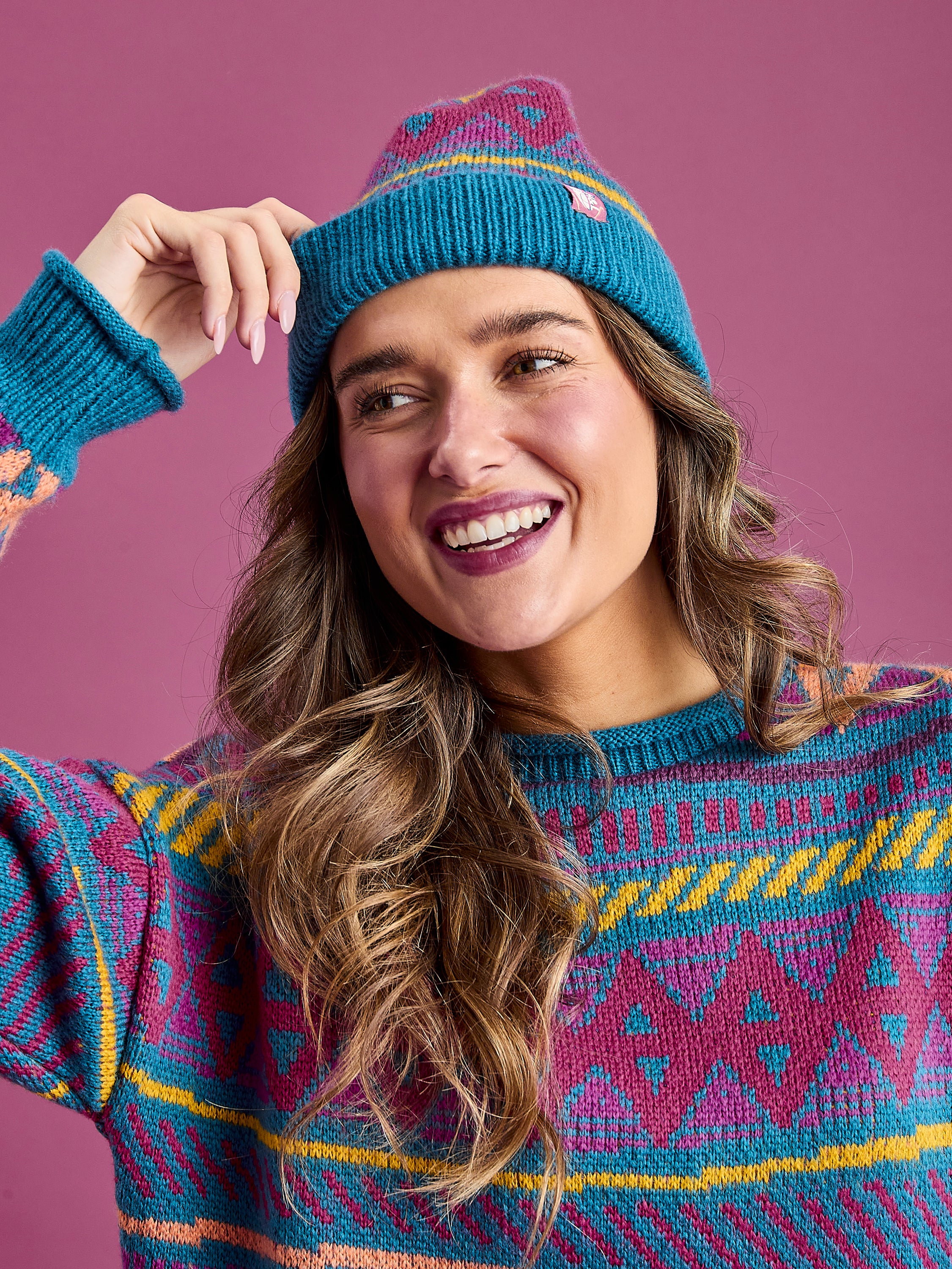 Bodie Retro Pattern Beanie - Harper & Lewis