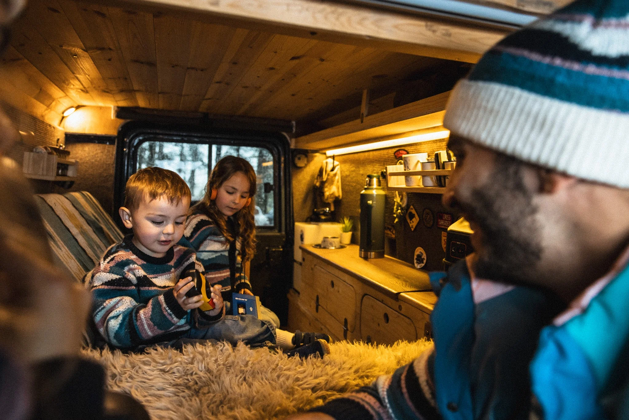 Kids Blythe Retro Pattern Knitted Cardigan - Harper & Lewis