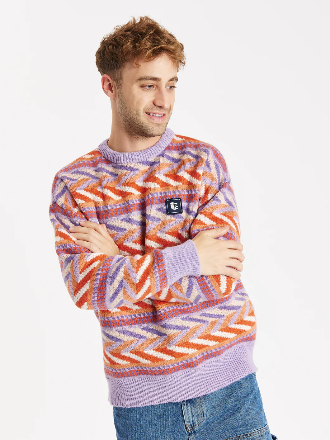 Beaumont Retro Pattern Knitted Jumper - Harper & Lewis