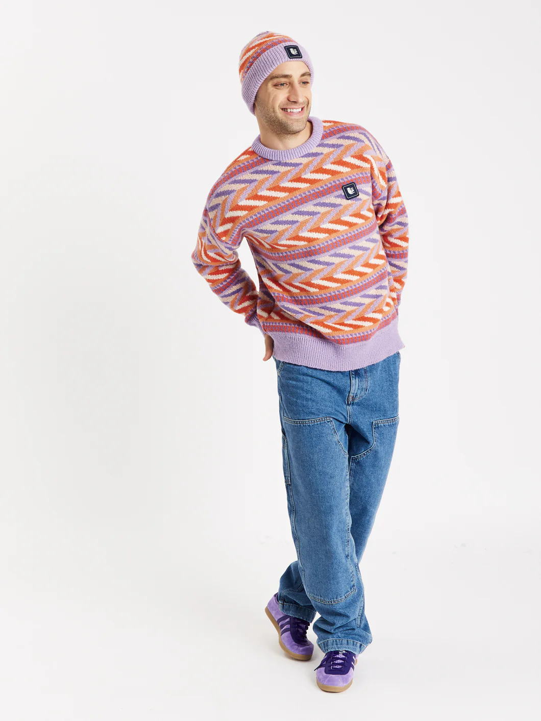 Beaumont Retro Pattern Knitted Jumper - Harper & Lewis