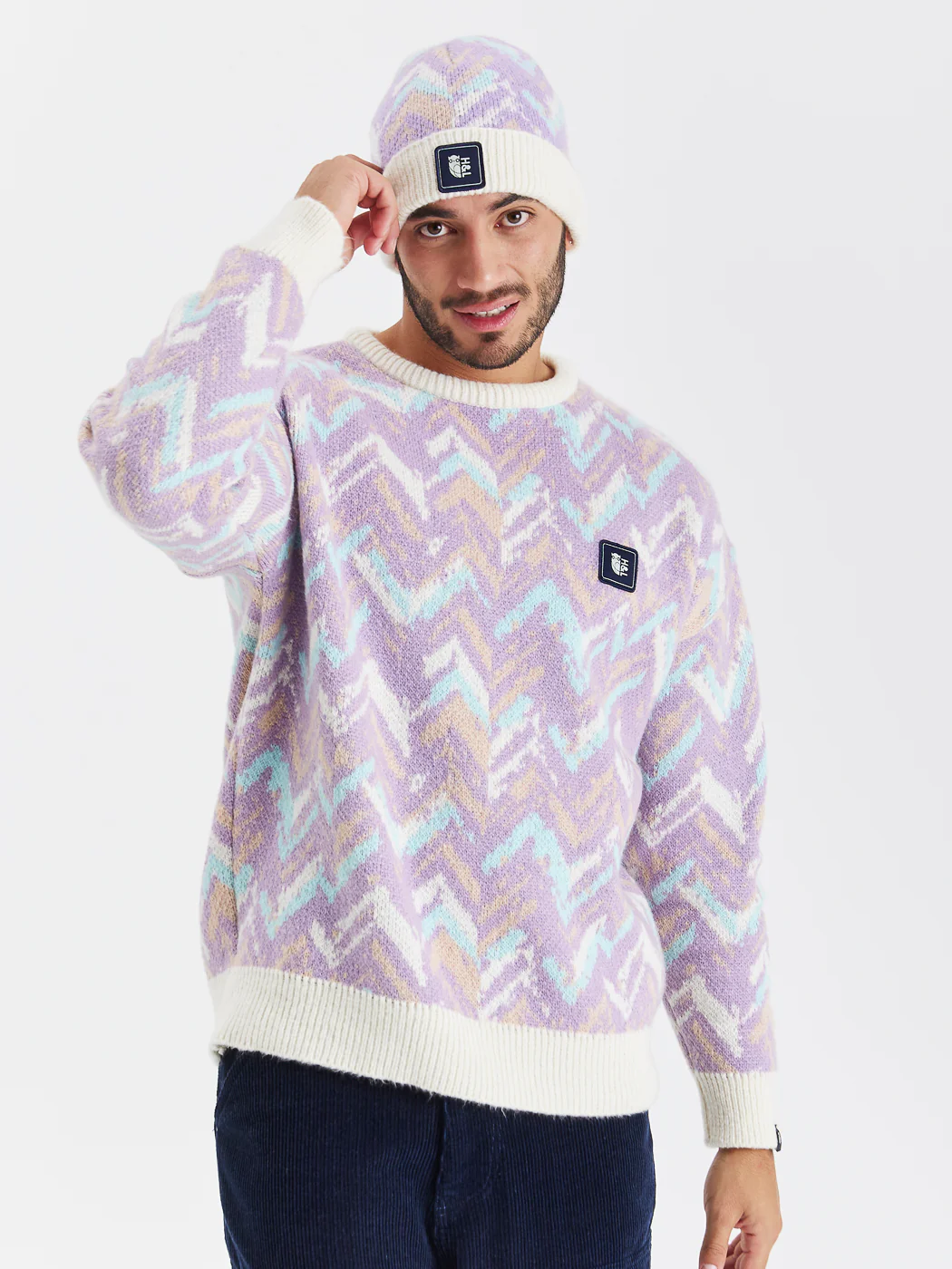 Reva Retro Pattern Knitted Jumper - Harper & Lewis