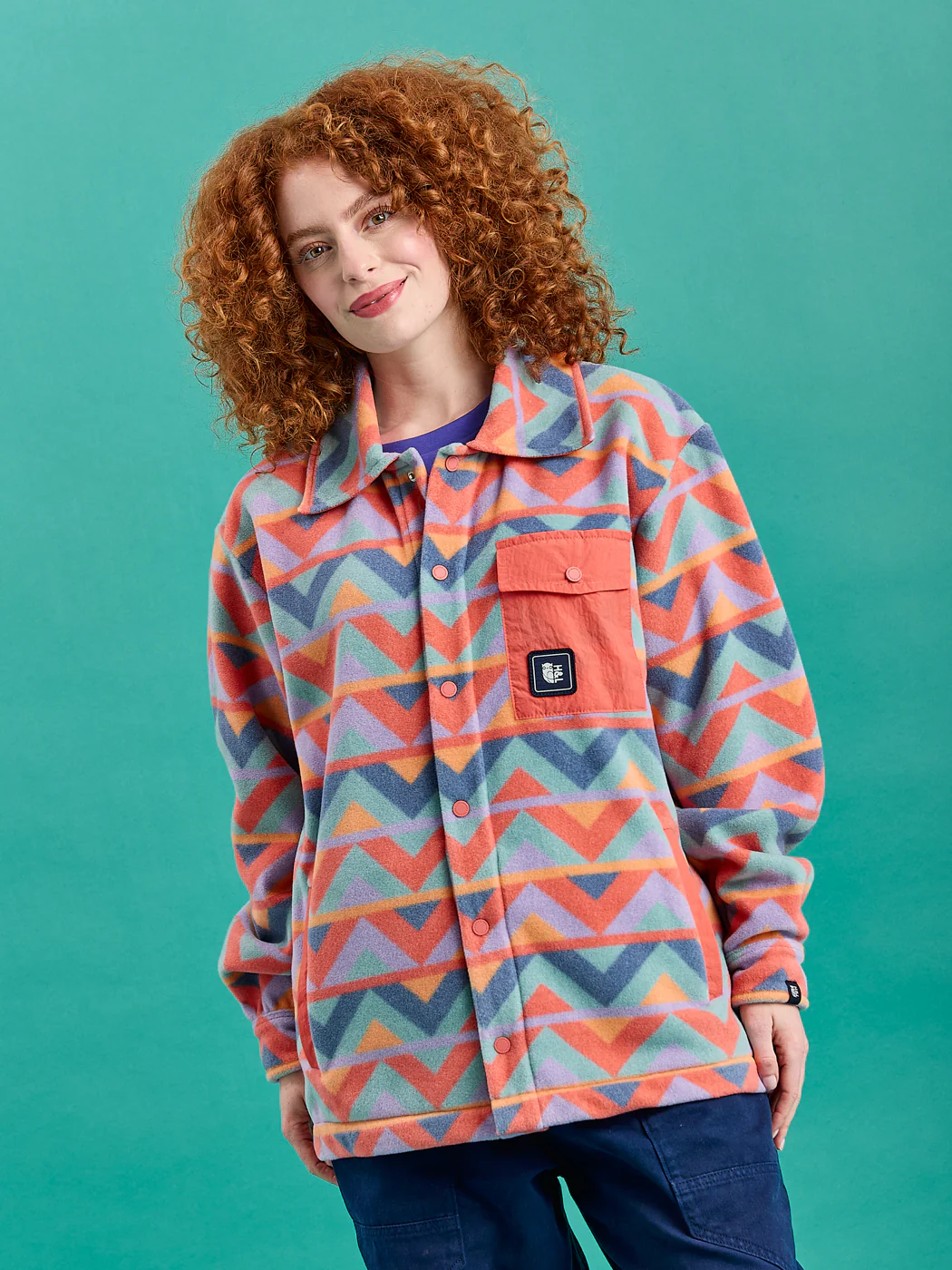 Greer Retro Pattern Fleece Shirt - Harper & Lewis