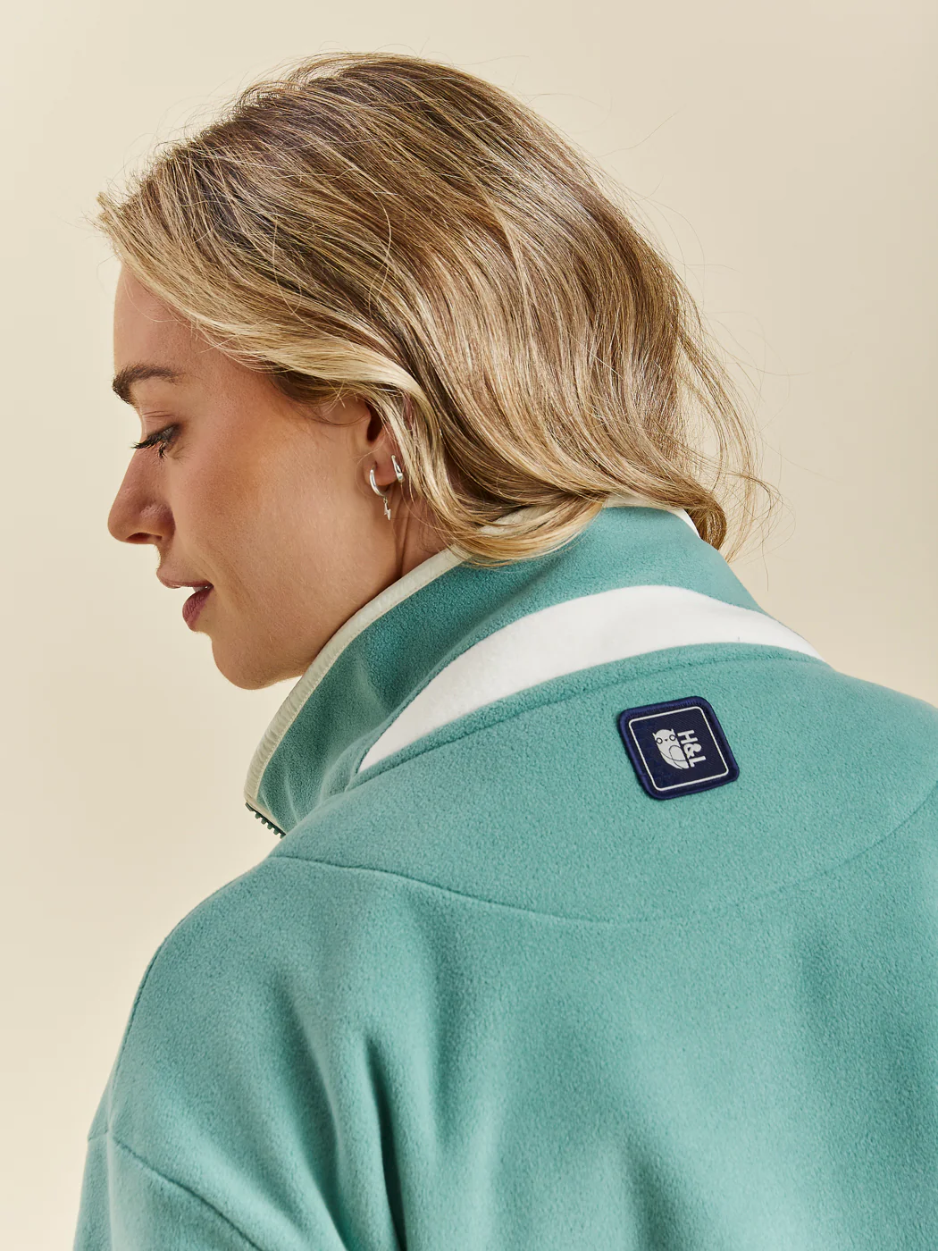 Ocean 1/4 Zip Fleece Sage - Harper & Lewis