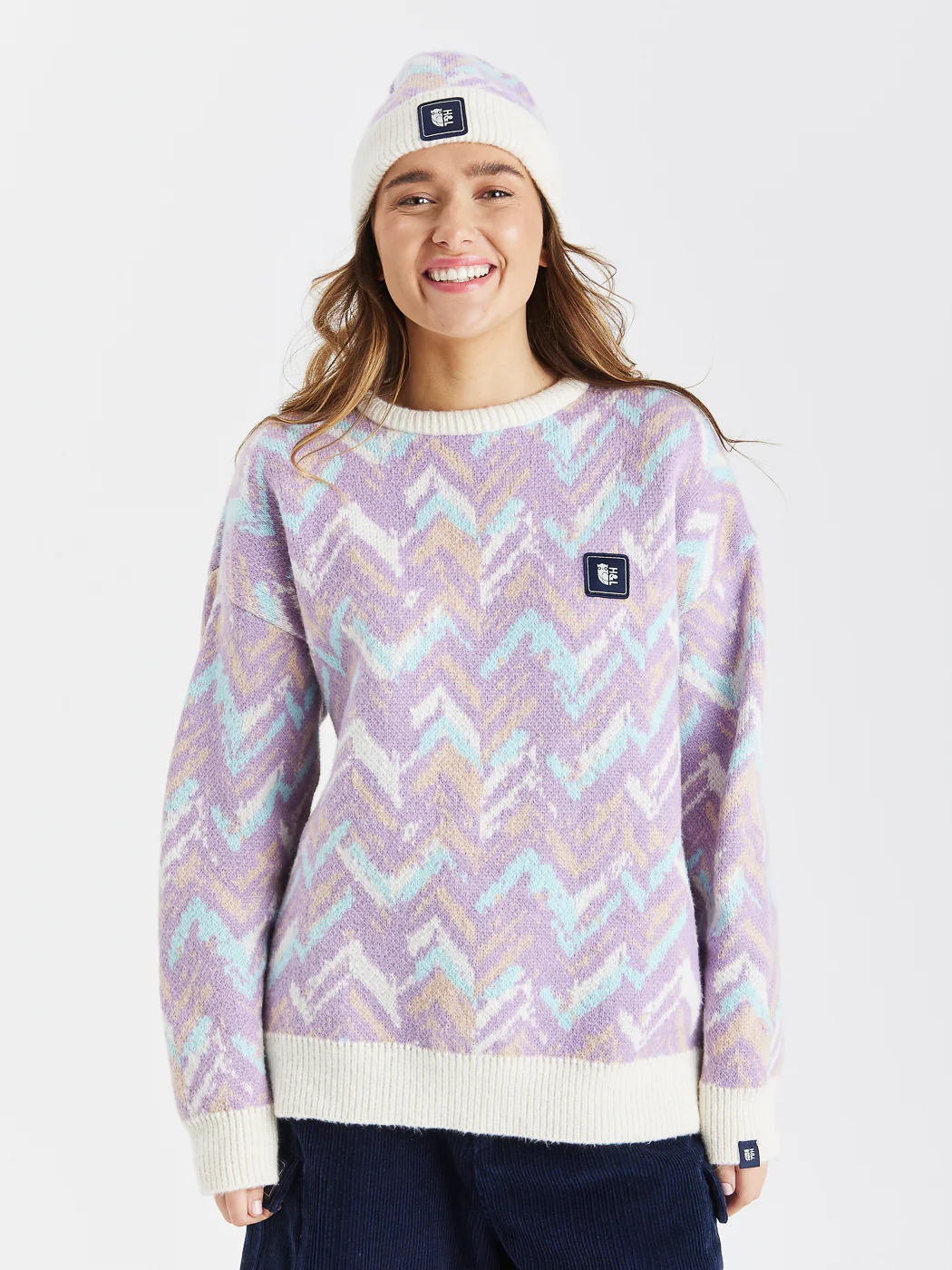 Reva Retro Pattern Knitted Jumper - Harper & Lewis