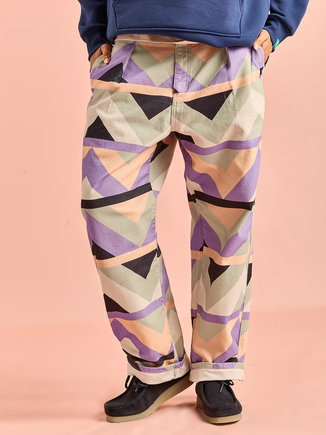 Ezra Retro Pattern Trousers - Harper & Lewis