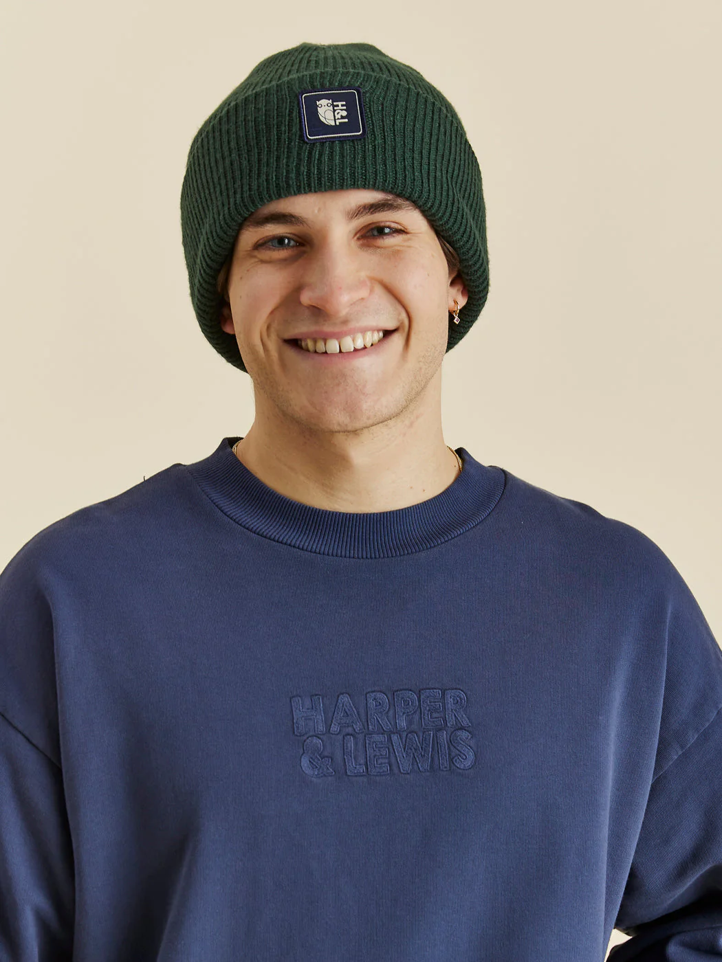 Murren Beanie Bottle Green - Harper & Lewis