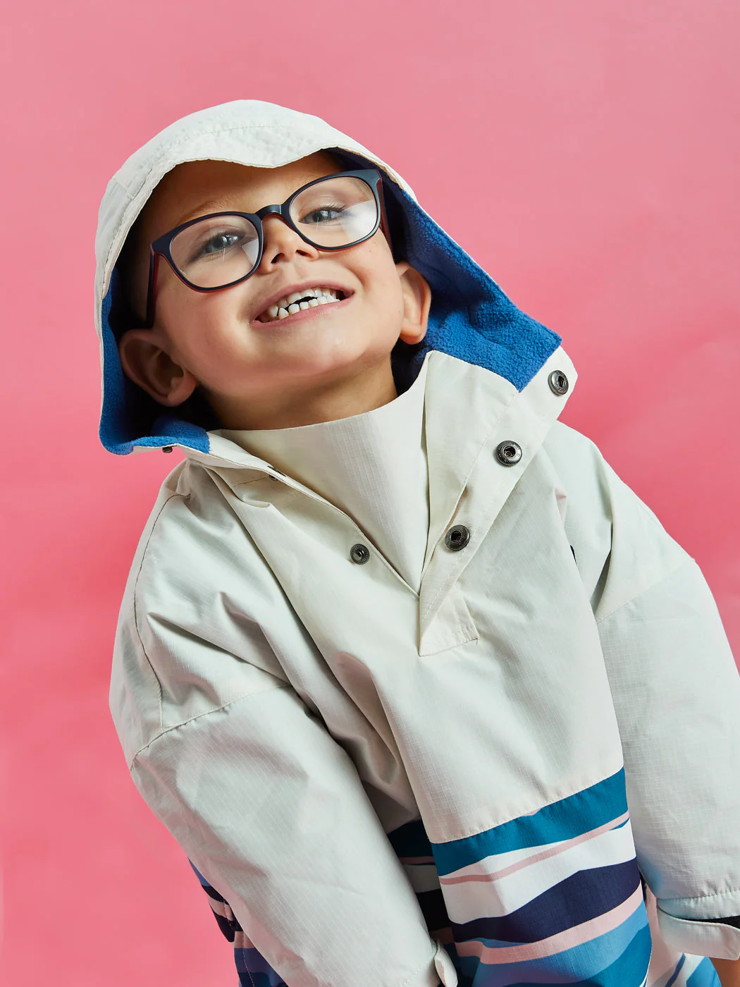 Kids Alva Retro Pattern Poncho - Harper & Lewis