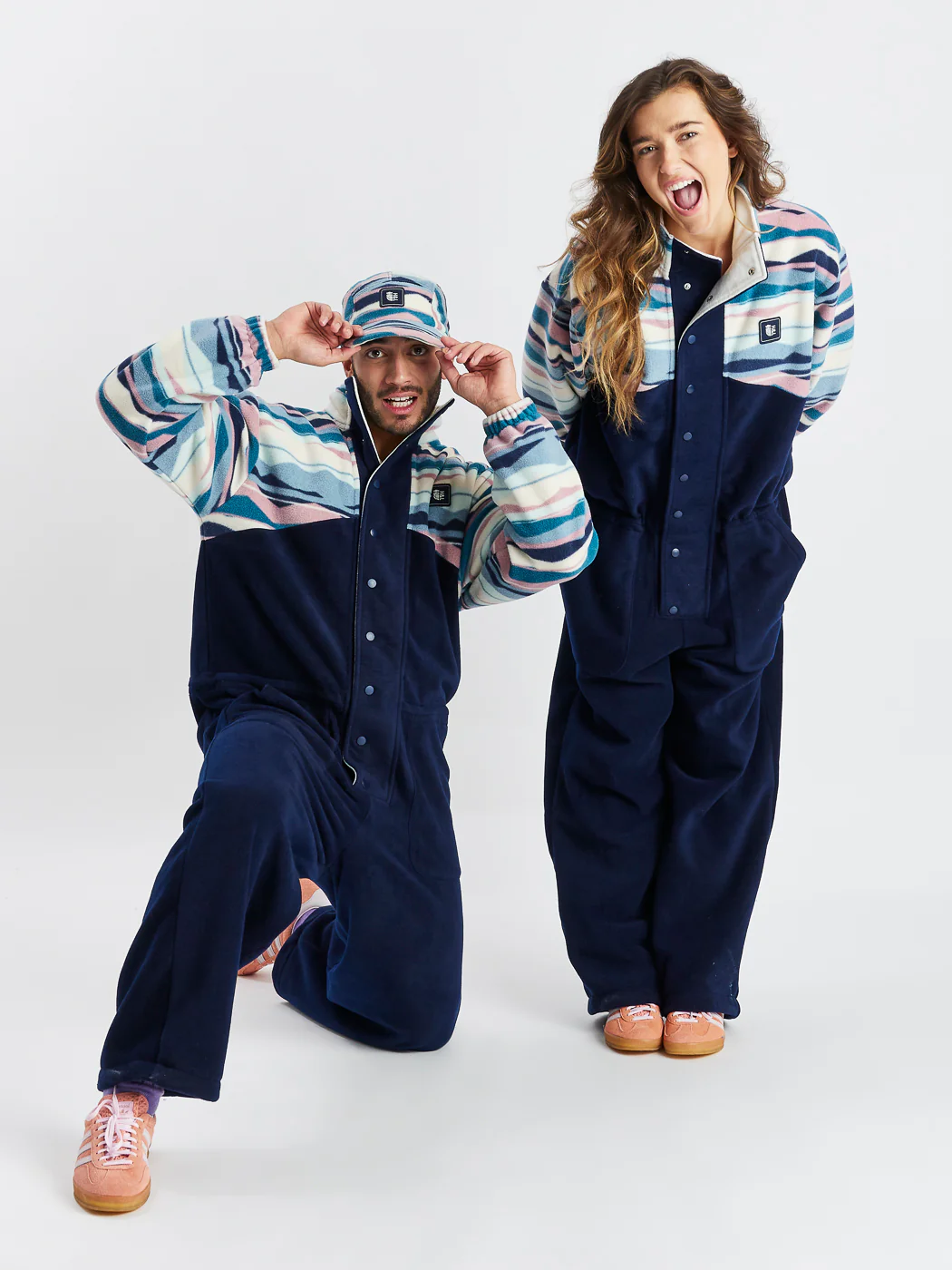 Coby Retro Pattern Fleece Boilersuit - Harper & Lewis