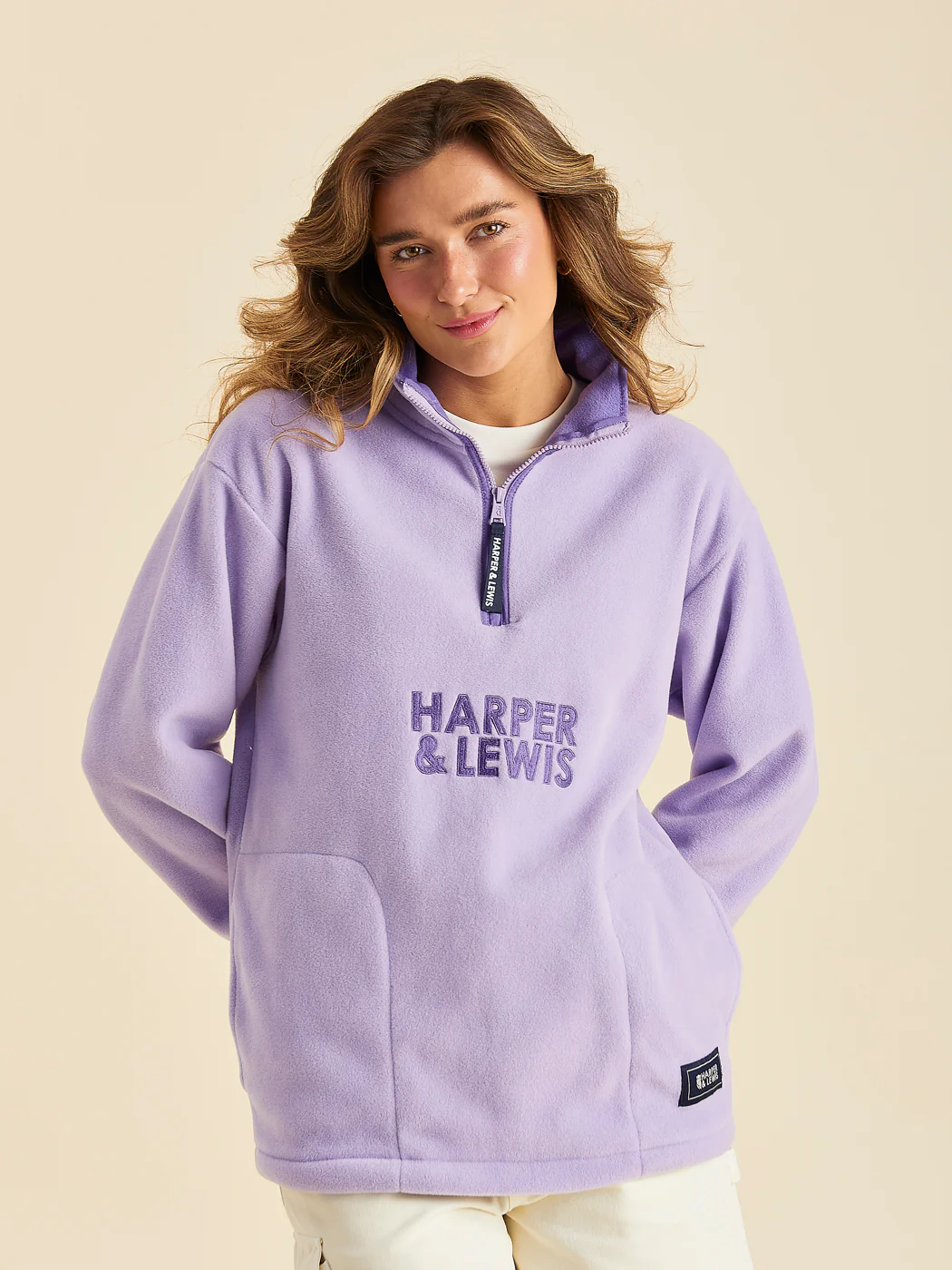 Elsa 1/4 Zip Fleece Lavender - Harper & Lewis