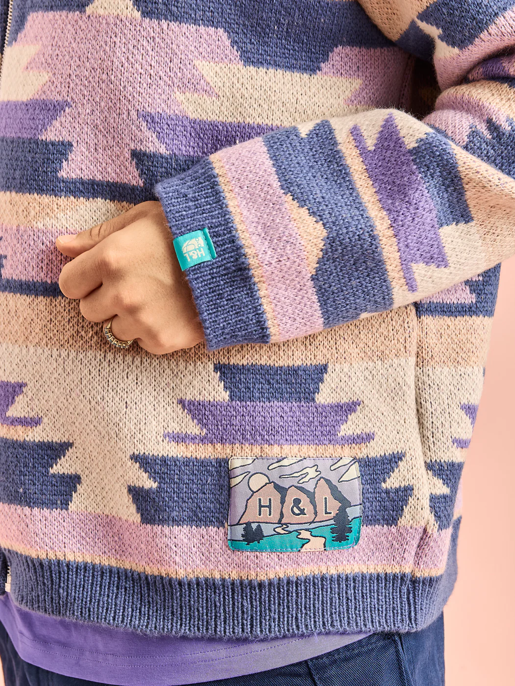 Wynn Retro Pattern Knitted Cardigan - Harper & Lewis