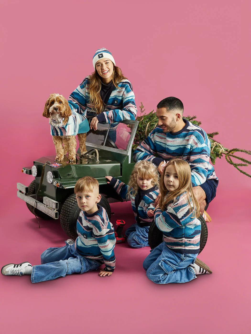 Kids Blythe Retro Pattern Knitted Cardigan - Harper & Lewis