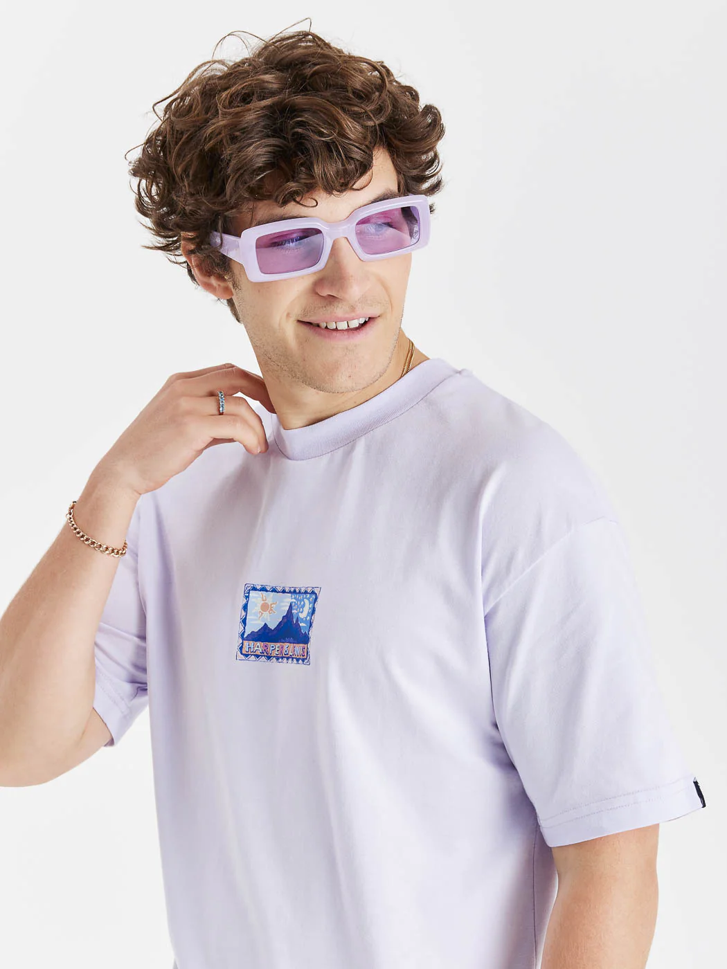 Elara Tee Pale Lavender - Harper & Lewis