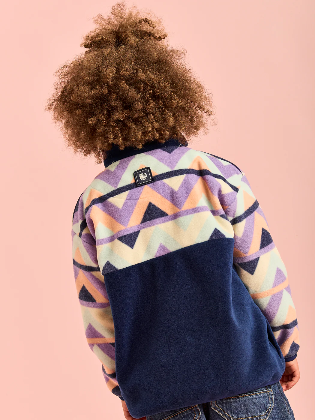 Kids Polar Retro Pattern 1/4 Zip Fleece - Harper & Lewis