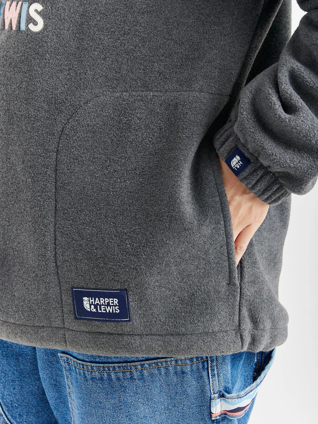 Kelsey 1/4 Zip Fleece Grey - Harper & Lewis