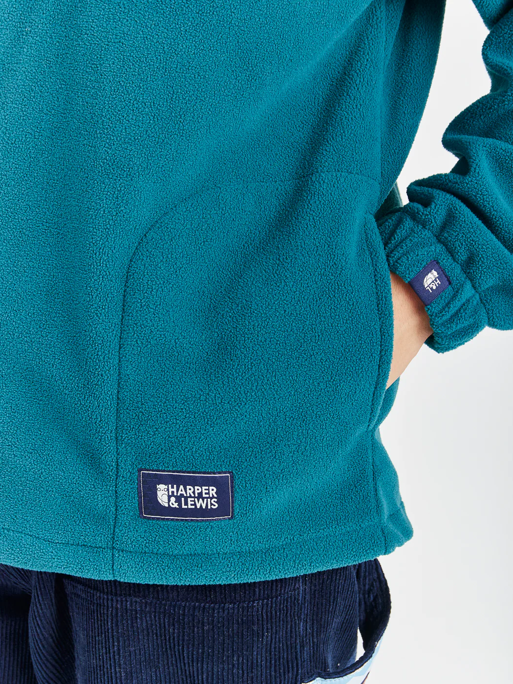 Ocean 1/4 Zip Fleece Dark Green - Harper & Lewis