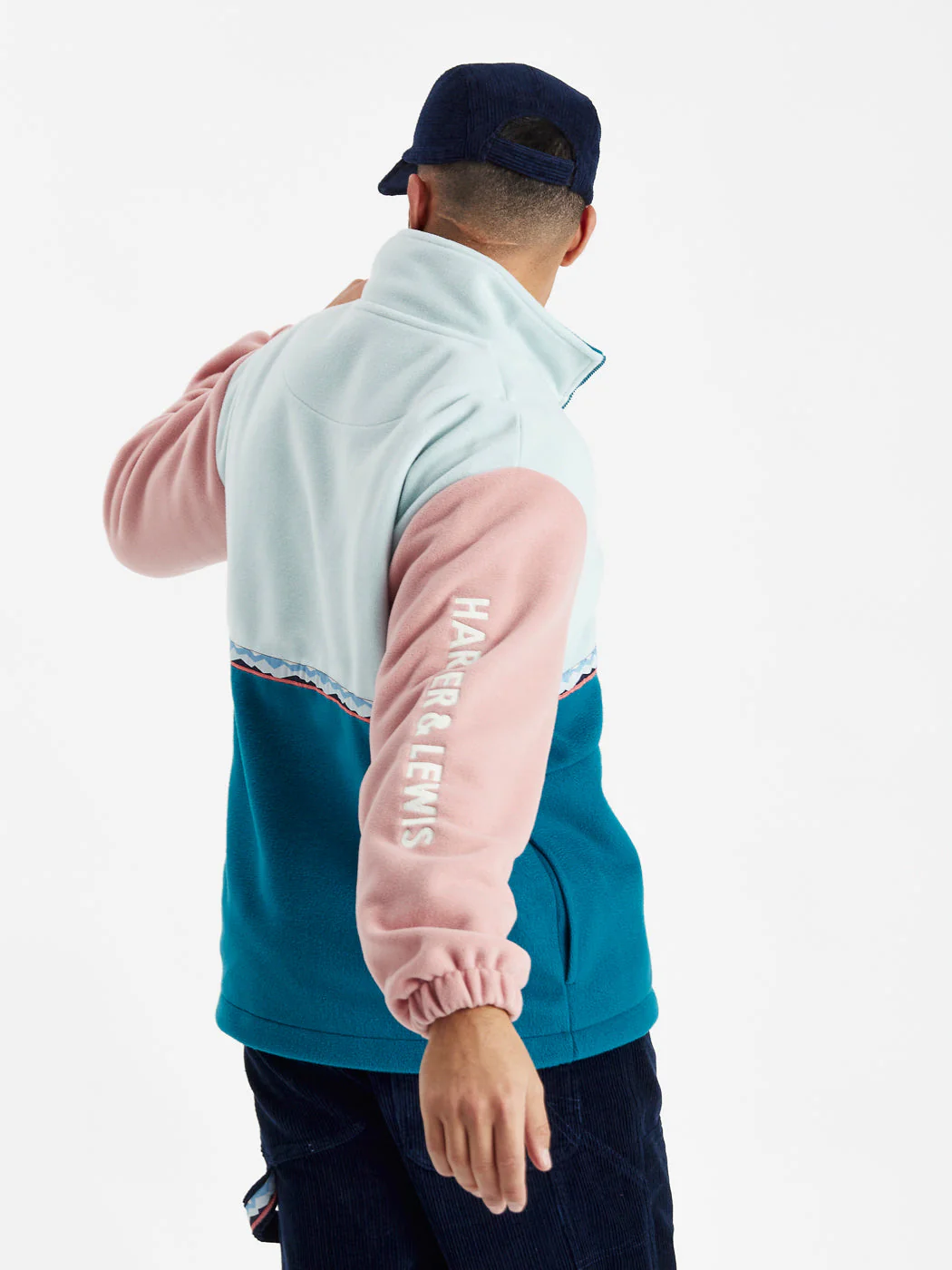 Palm 1/4 Zip Fleece Cool Aqua - Harper & Lewis