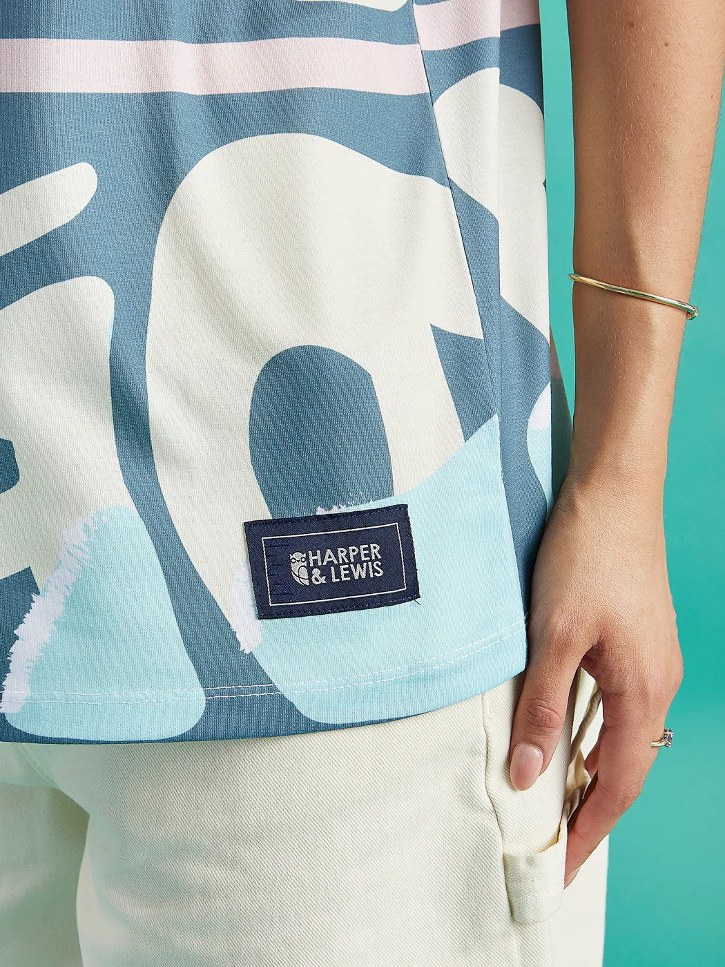 Amari Retro Pattern Tee - Harper & Lewis