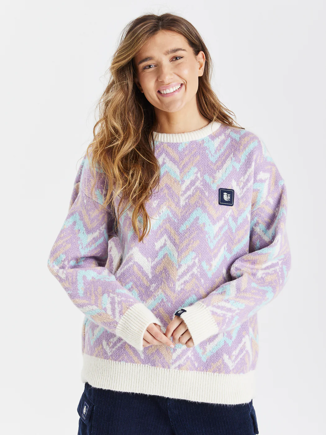 Reva Retro Pattern Knitted Jumper - Harper & Lewis