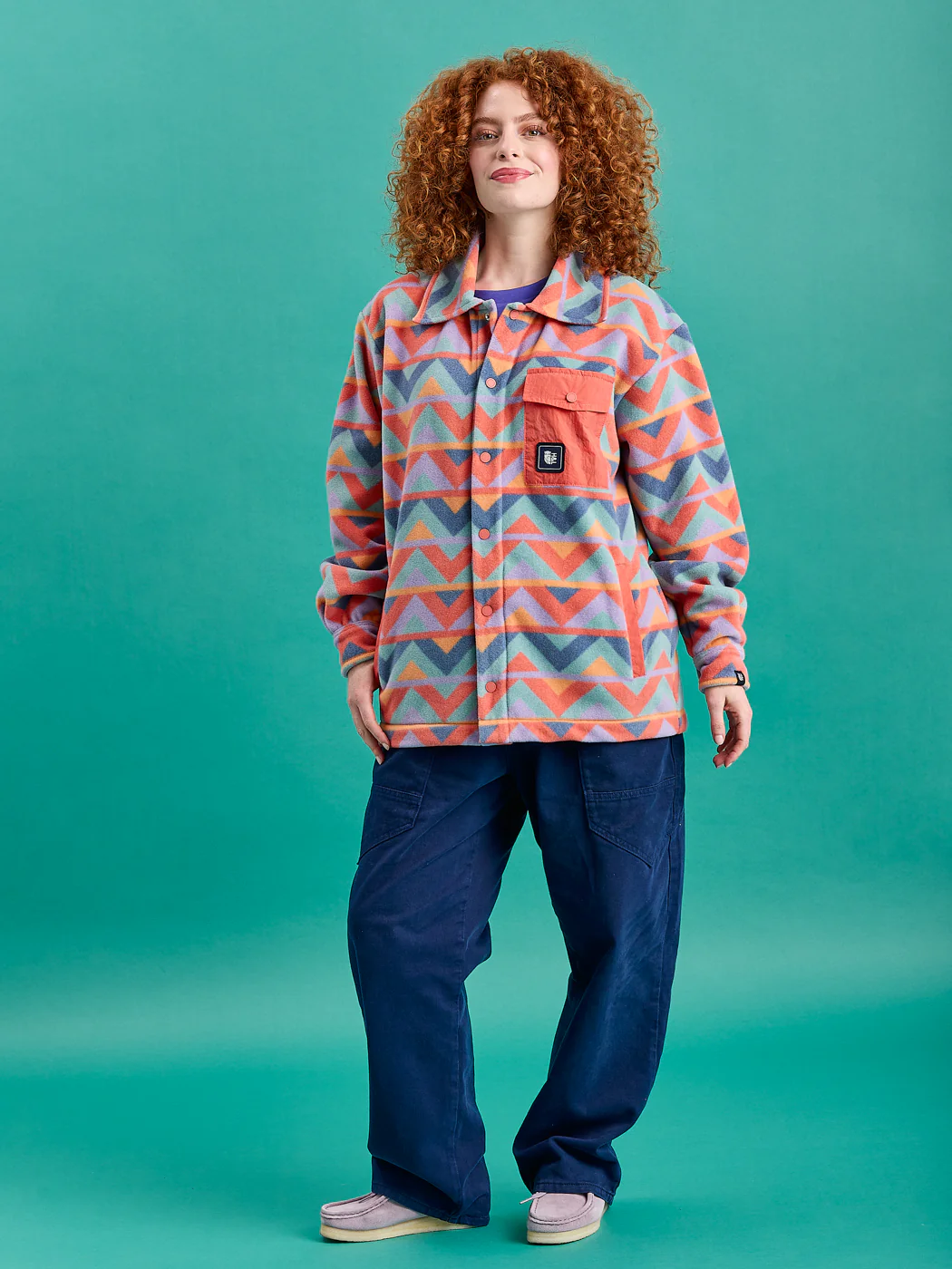 Greer Retro Pattern Fleece Shirt - Harper & Lewis