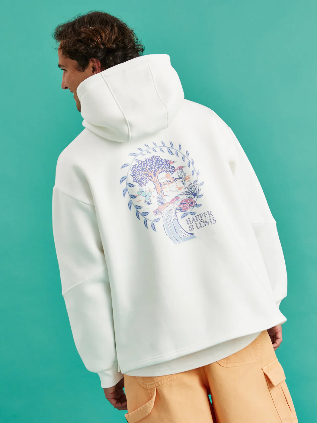 Cruz Oversized Hoodie Cream - Harper & Lewis
