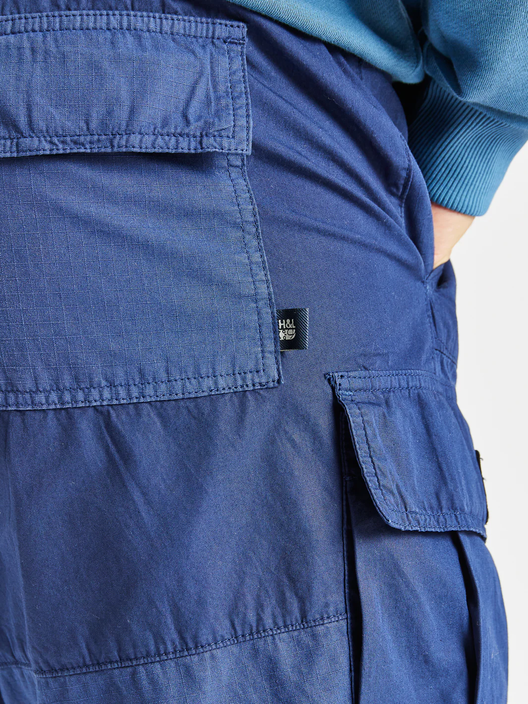 Zip Off Cargo Pants Navy - Harper & Lewis