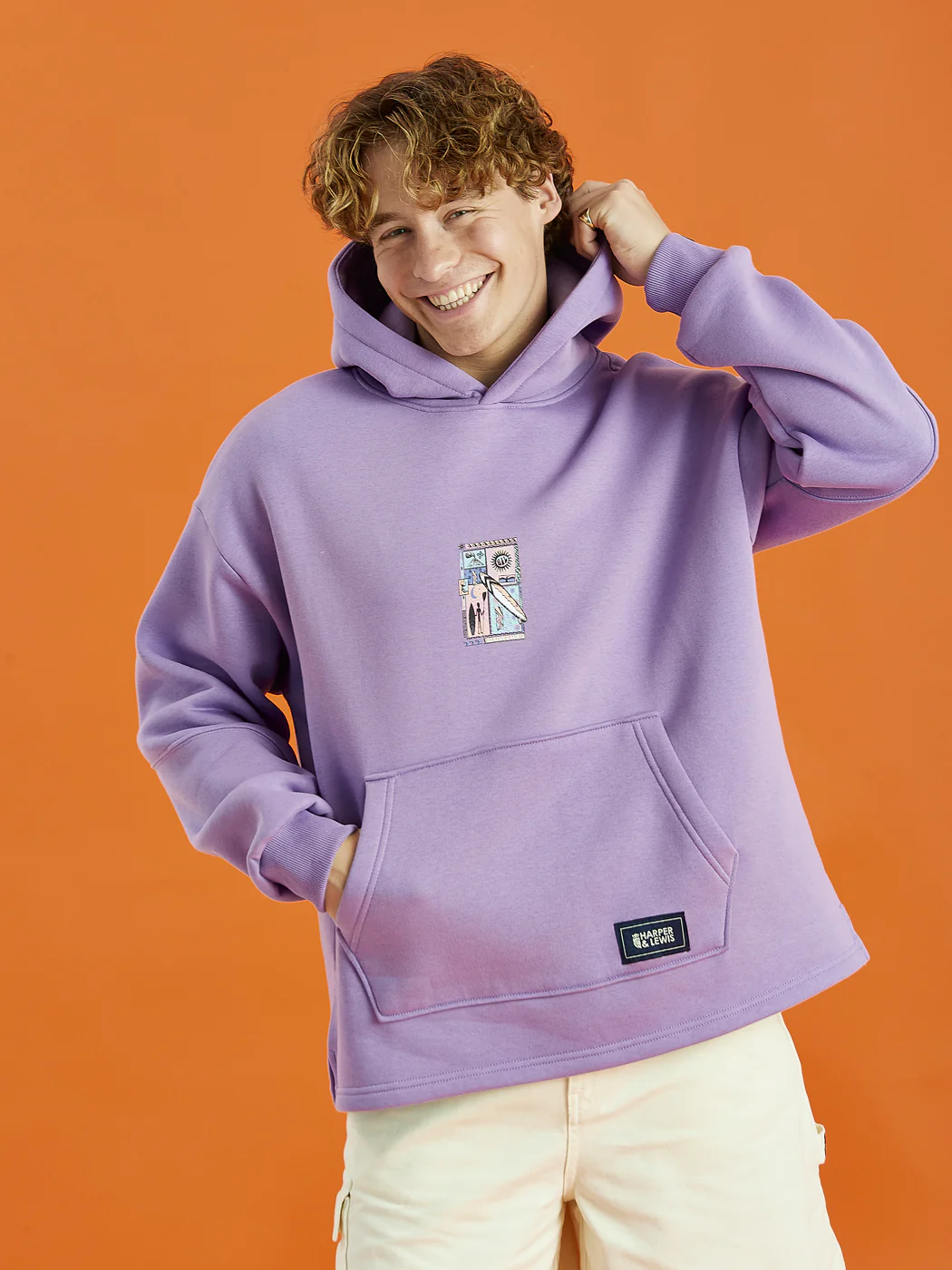 Cruz Oversized Hoodie Purple - Harper & Lewis