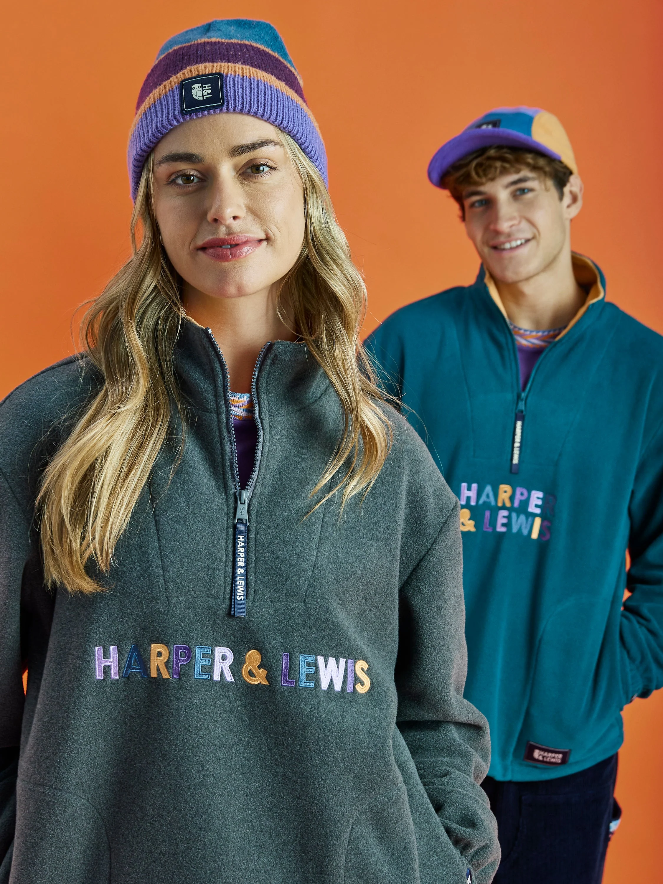 Aubin 1/4 Zip Fleece Grey - Harper & Lewis