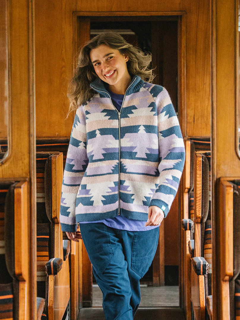 Wynn Retro Pattern Knitted Cardigan - Harper & Lewis