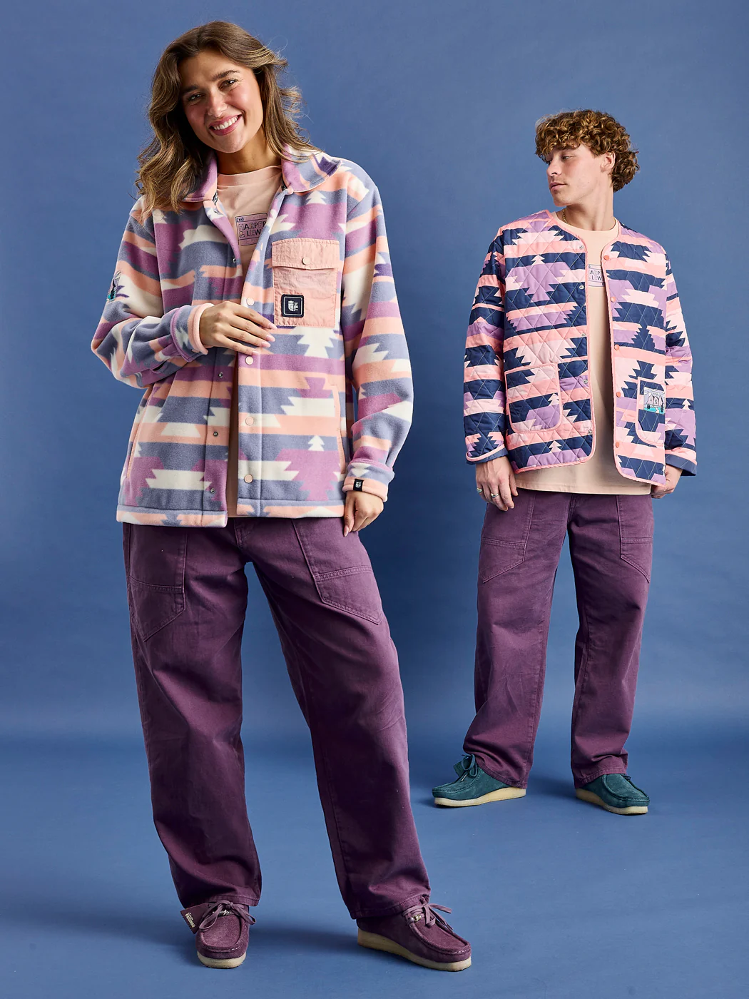 Greer Retro Pattern Fleece Shirt - Harper & Lewis