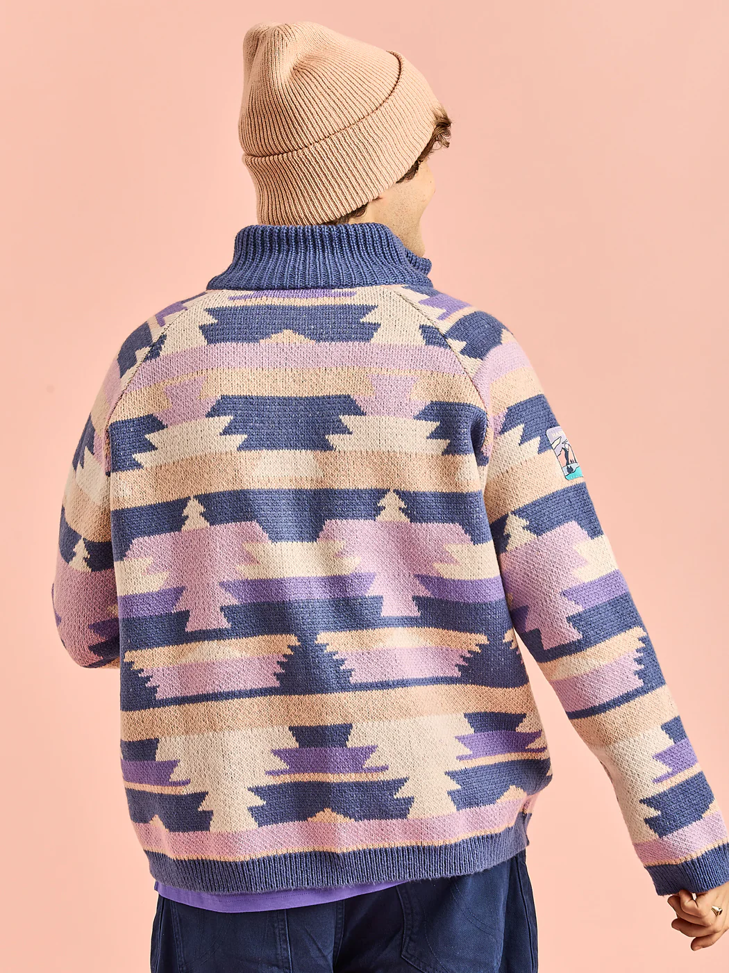 Wynn Retro Pattern Knitted Cardigan - Harper & Lewis