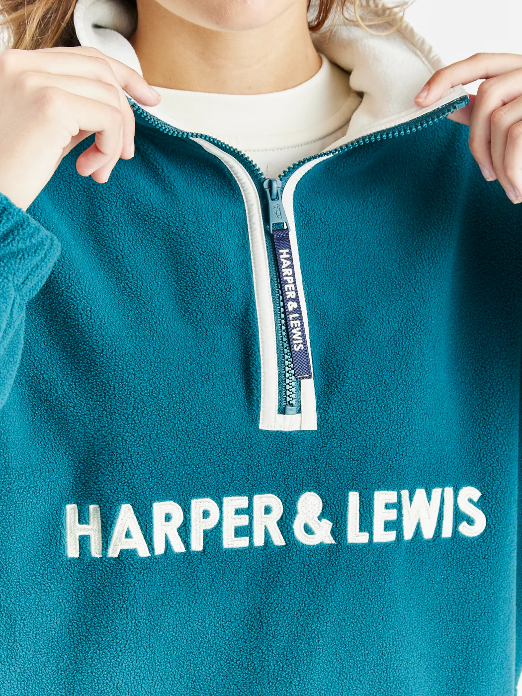 Ocean 1/4 Zip Fleece Dark Green - Harper & Lewis