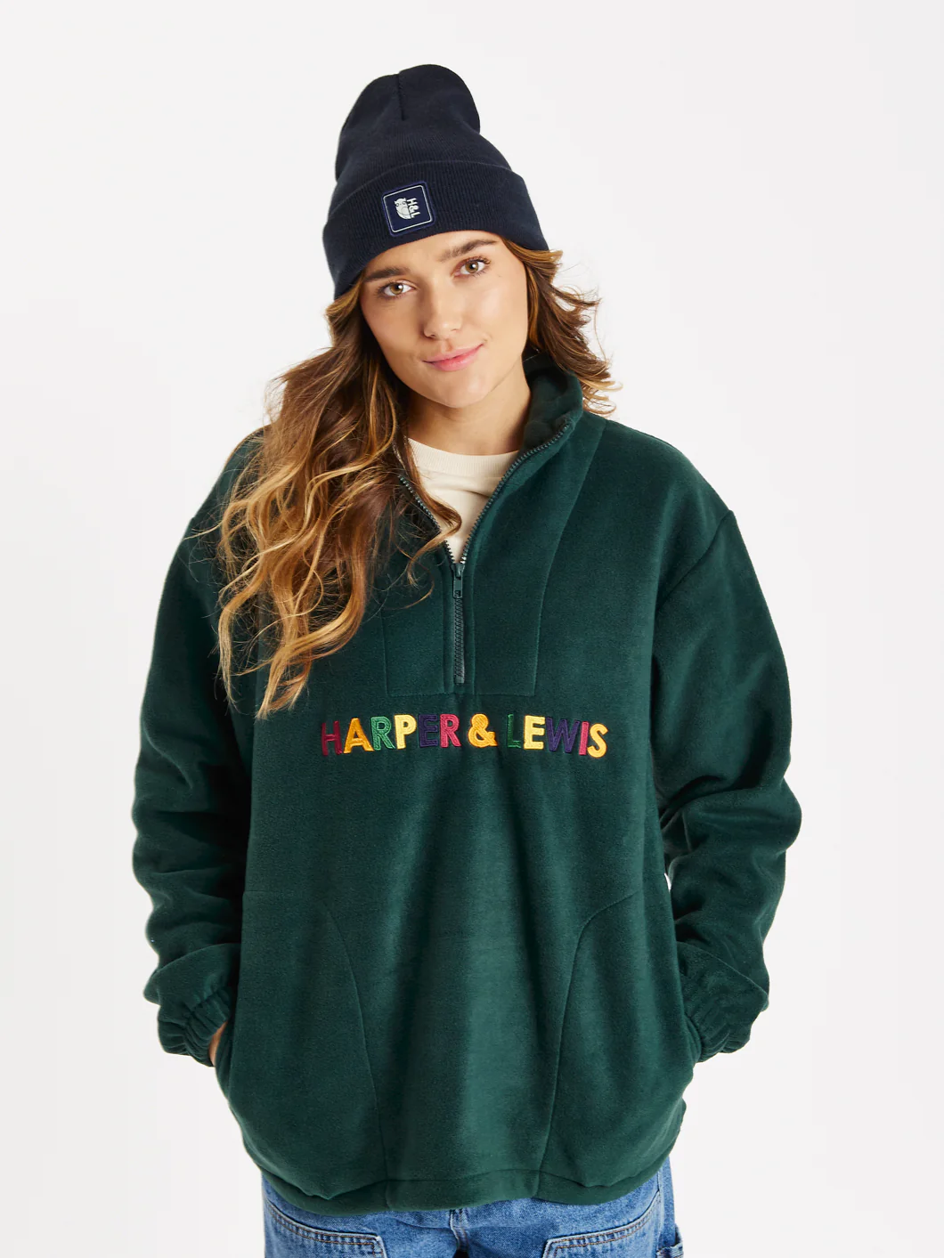 Elderberry 1/4 Zip Fleece Forest - Harper & Lewis