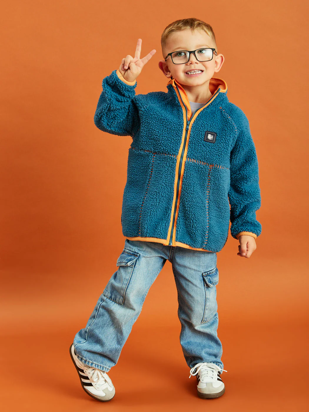 Kids Baylor Full Zip Sherpa Fleece - Harper & Lewis