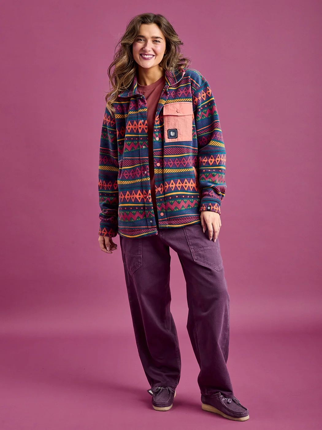 Greer Retro Pattern Fleece Shirt - Harper & Lewis