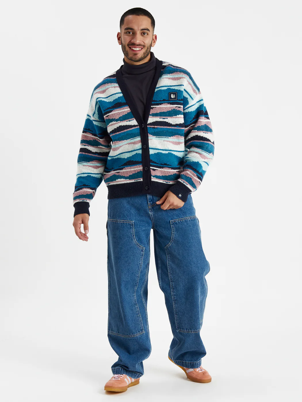 Blythe Retro Pattern Knitted Cardigan - Harper & Lewis