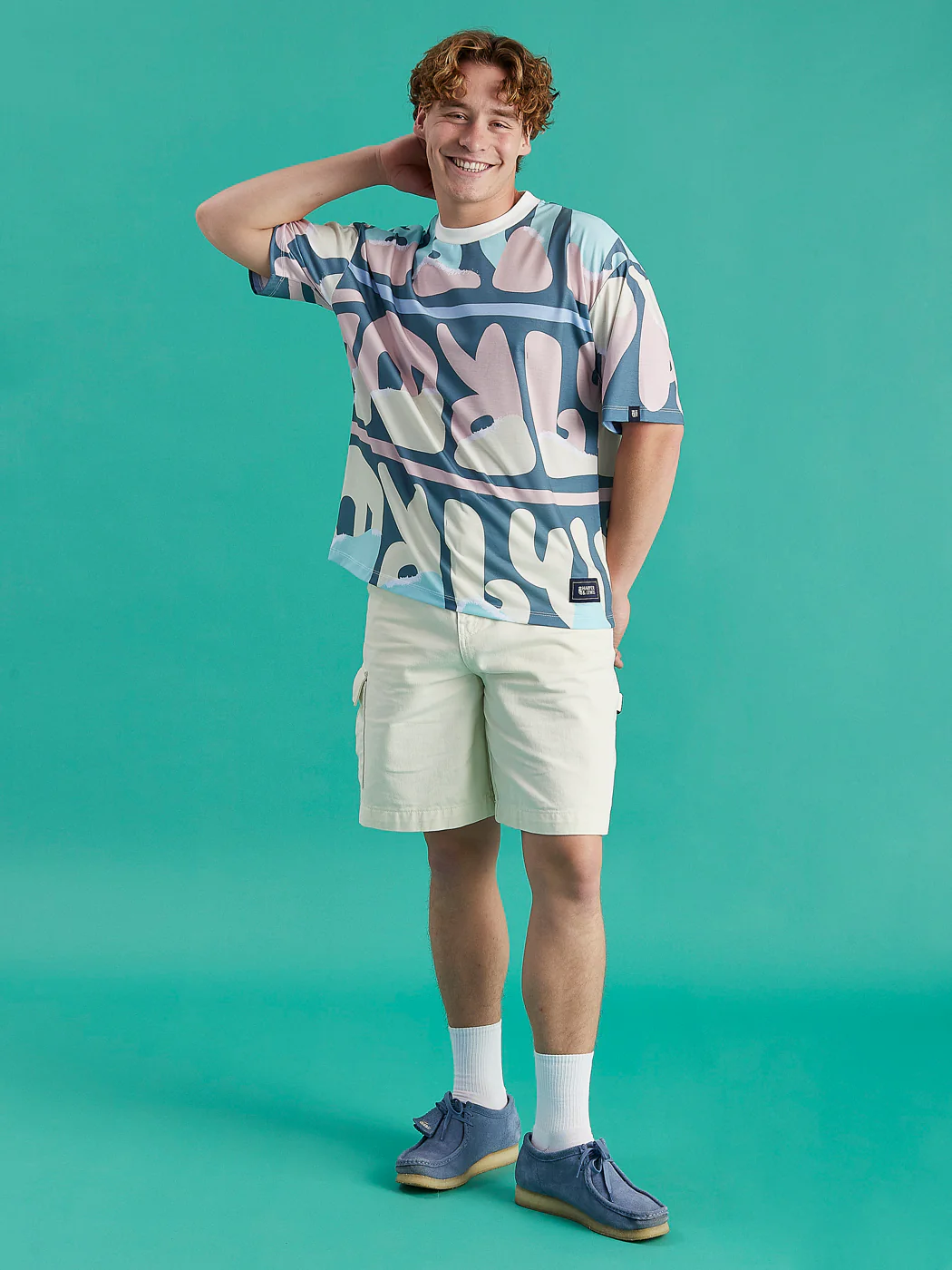 Amari Retro Pattern Tee - Harper & Lewis