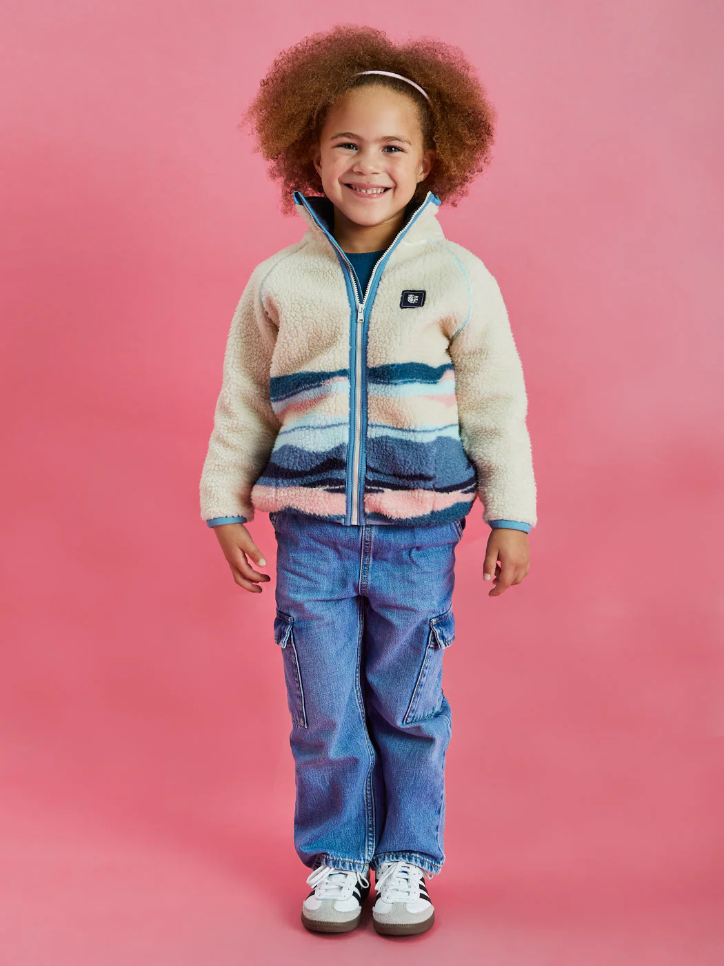 Kids Emerson Retro Pattern Sherpa Fleece - Harper & Lewis