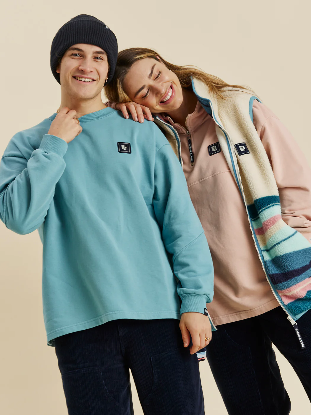 Lumi 1/4 Zip Oversized Sweater Dusty Pink - Harper & Lewis