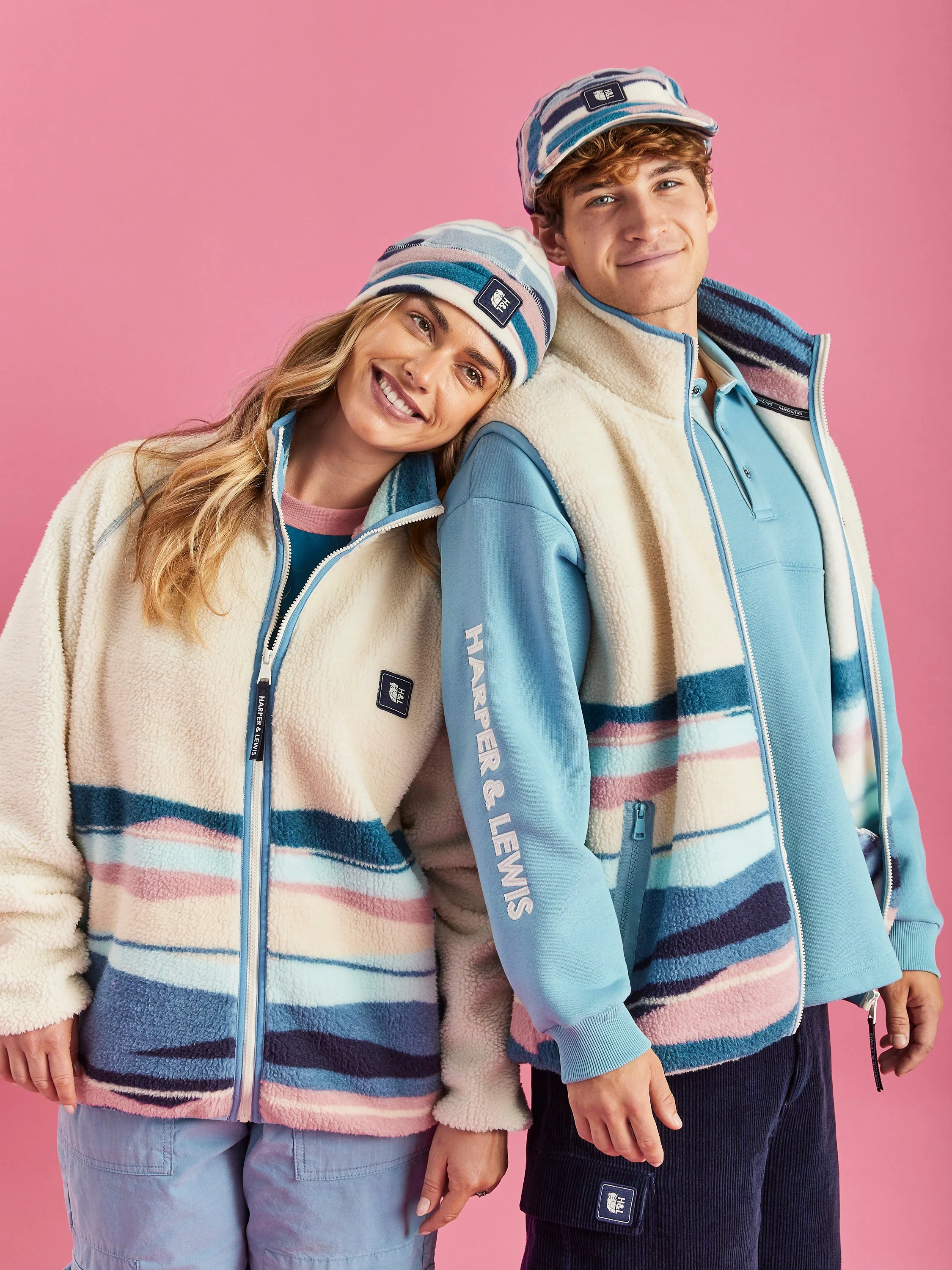 Emerson Retro Pattern Full Zip Sherpa Fleece - Harper & Lewis