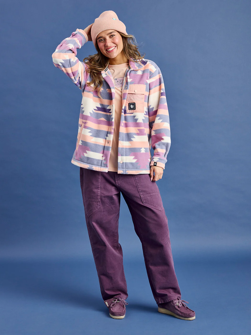 Greer Retro Pattern Fleece Shirt - Harper & Lewis