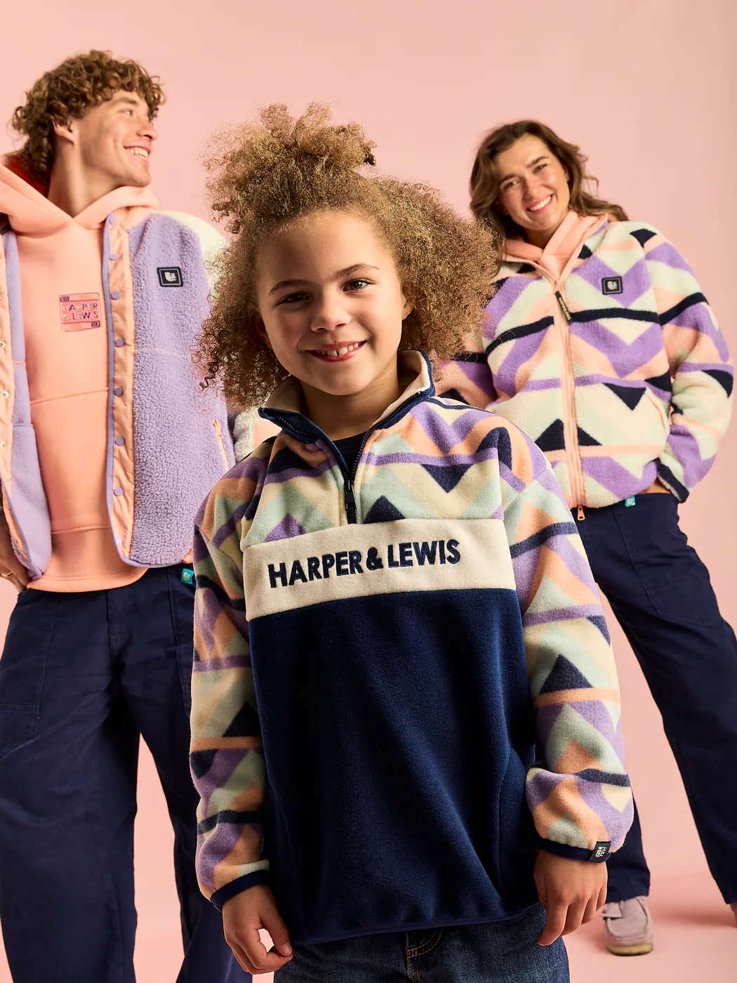 Austin Retro Pattern Full Zip Sherpa Fleece - Harper & Lewis