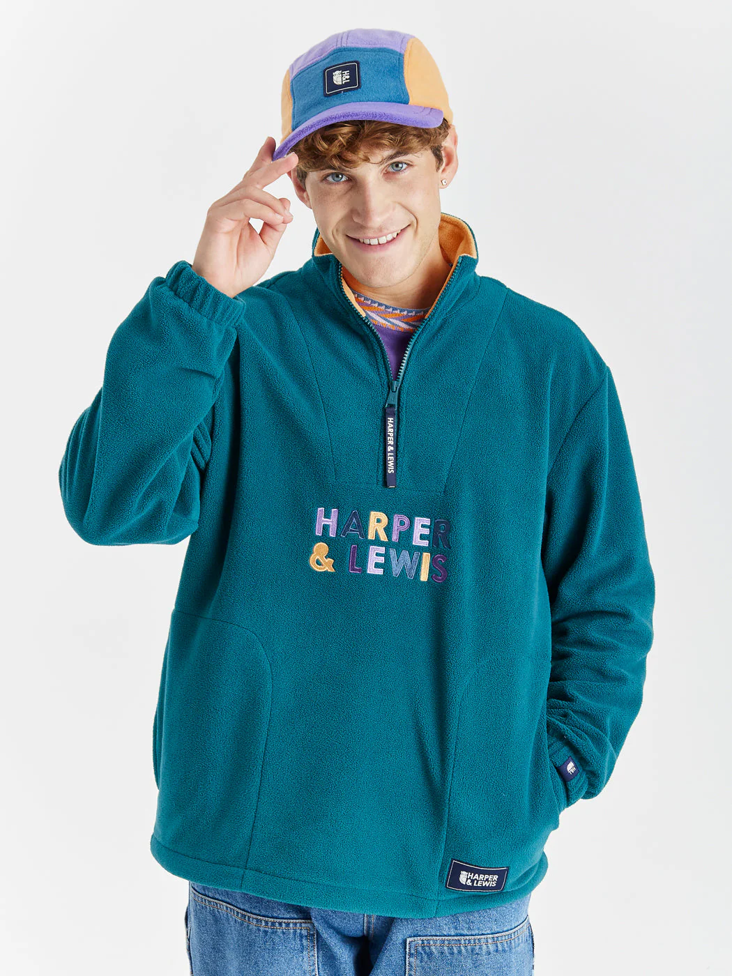 Brooklyn 1/4 Zip Fleece Dark Green - Harper & Lewis